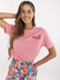 Tricou roz cu imprimeu