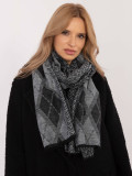 Eșarfă gri cu model geometric