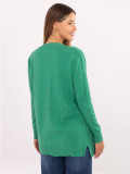 Cardigan verde cu buzunare