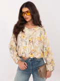 Geacă bomber galbenă cu imprimeu floral și căptușeală