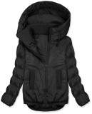 Geacă matlasată de primăvară pentru damă neagră