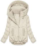 Geacă matlasată de primăvară pentru damă ecru