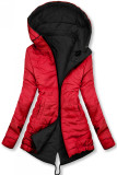 Parka ușoară de tranziție reversibilă negru/roșu