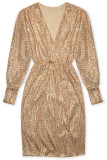 Rochie bej cu paiete