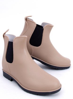 Botine de ploaie de damă bej închis