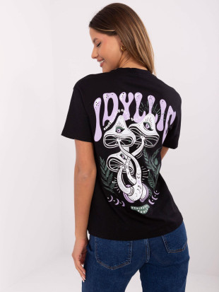 Tricou stilat grafit cu imprimeu