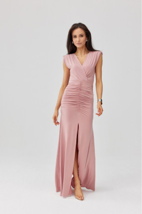 Rochie maxi roz Noelia