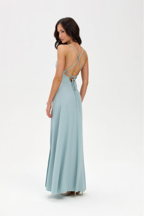 Rochie maxi Liviana în culoare mentă