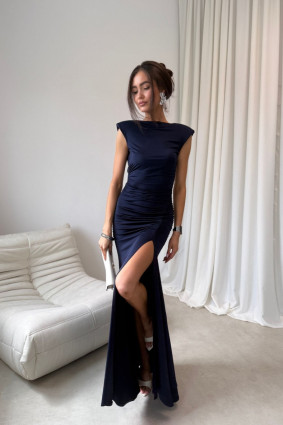 Rochie maxi Aurelia bleumarin