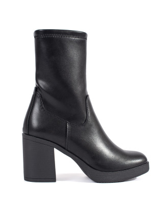 Botine negre cu toc Sergio Leone