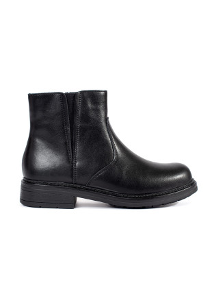 Botine din piele neagră Sergio Leone