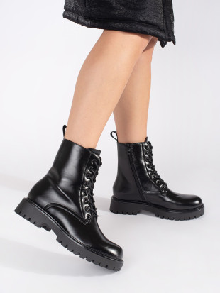 Botine negre cu platformă