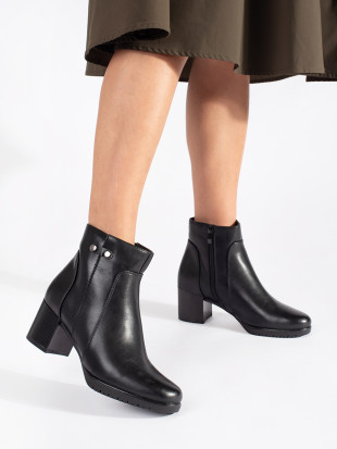 Botine negre cu toc Sergio Leone