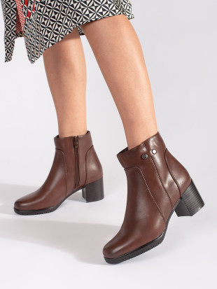 Botine maro cu toc Sergio Leone
