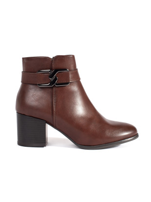 Botine maro Sergio Leone cu toc