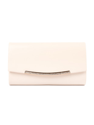 Clutch bej deschis cu lanț