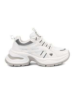 Adidași albi cu platformă