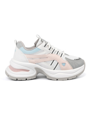 Pantofi sport pastel pe platformă