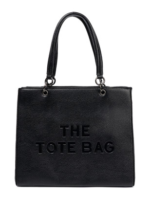 Geantă shopper neagră clasică TOTE