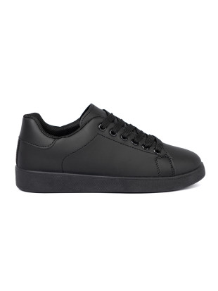 Sneakers negri cu finisaj mat