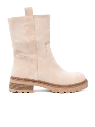 Botine moderne bej deschis cu design simplu
