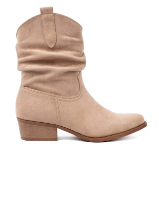 Botine bej cu croi clasic