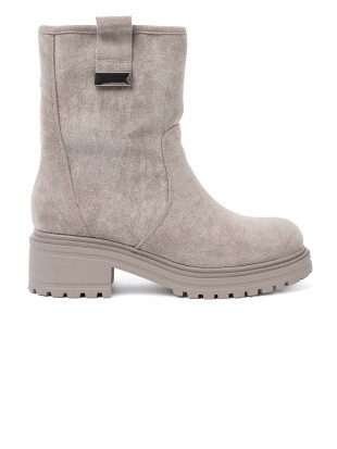 Botine gri confortabile cu talpă masivă