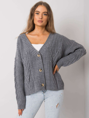 Pulover oversize grafit OCH BELLA