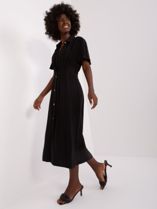 Rochie midi neagră ZULUNA