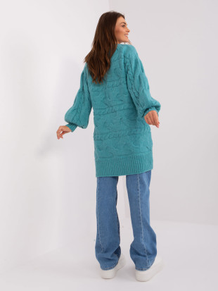 Rochie tricotată oversize turcoaz