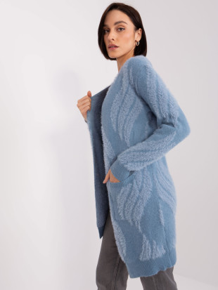Cardigan albastru cu model