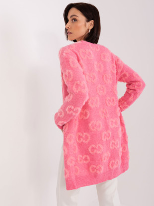 Cardigan roz cu model
