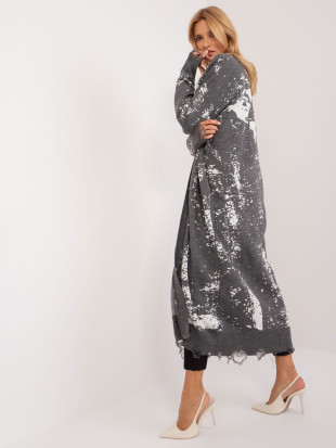 Cardigan elegant în gri închis