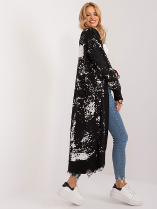 Cardigan negru elegant cu mâneci lungi