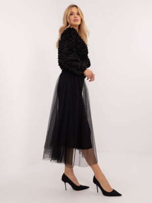 Fustă midi elegantă neagră