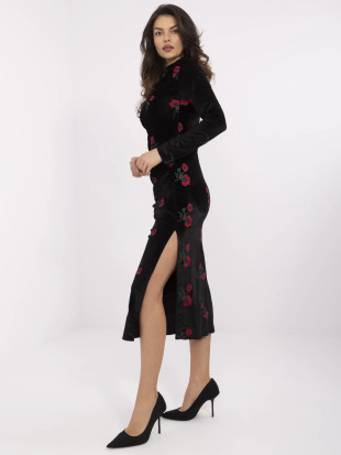 Rochie midi elegantă cu mâneci lungi