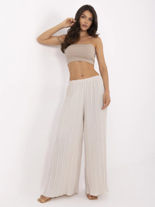 Pantaloni largi bej