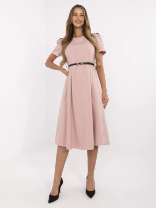 Rochie elegantă midi în roz închis