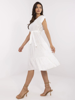 Rochie de vară evazată în ecru