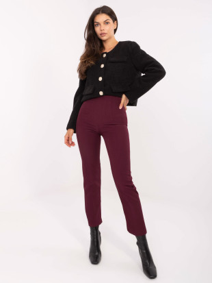 Pantaloni eleganți bordeaux