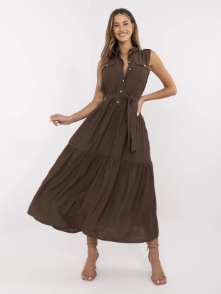 Rochie maxi elegantă cu volane