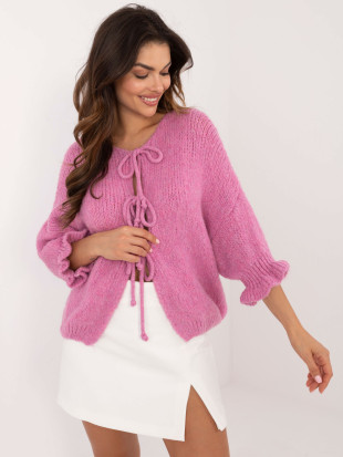 Pulover elegant în roz închis