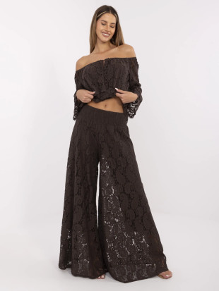 Pantaloni boho eleganți cu dantelă