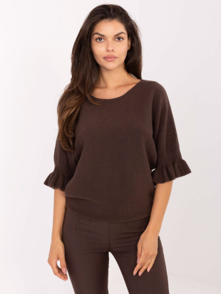 Pulover elegant maro cu mâneci 3/4