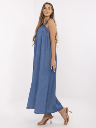Rochie maxi oversize în albastru închis