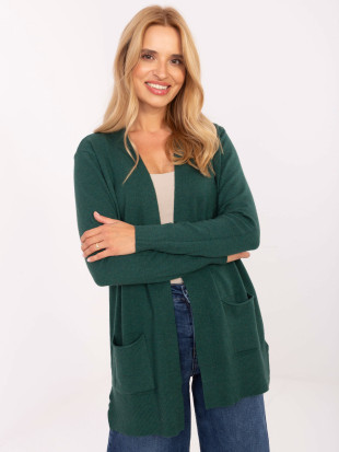 Cardigan elegant în verde închis