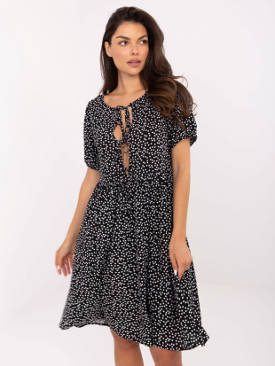 Rochie neagră cu buline