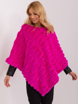 Poncho fucsia cu căptușeală