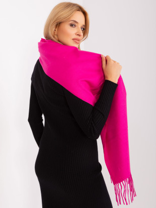 Șal fucsia neted din tricot moale