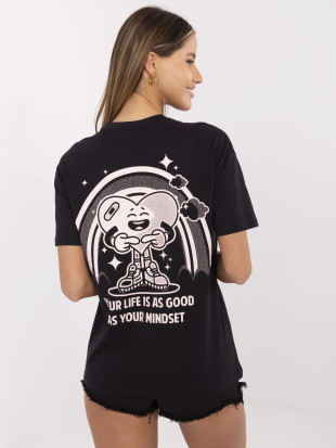Tricou gri stilat cu imprimeu